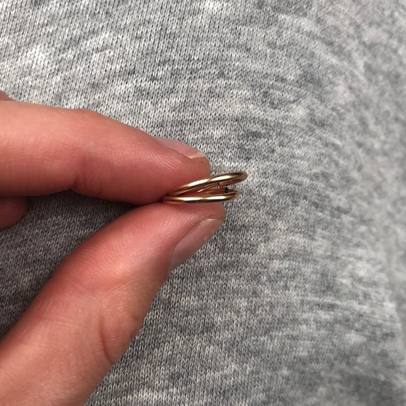 Petite gold hoops - Picture 3 of 3